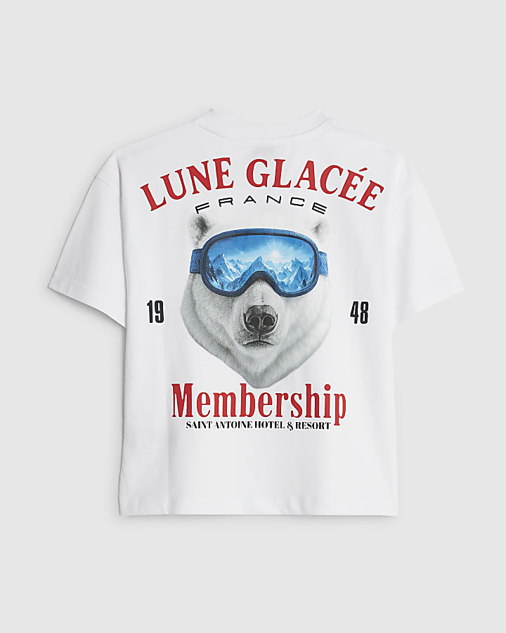 Boys White Polar Bear T-Shirt