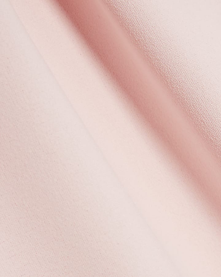 Girls Pink Asymmetric Frill Jumpsuit