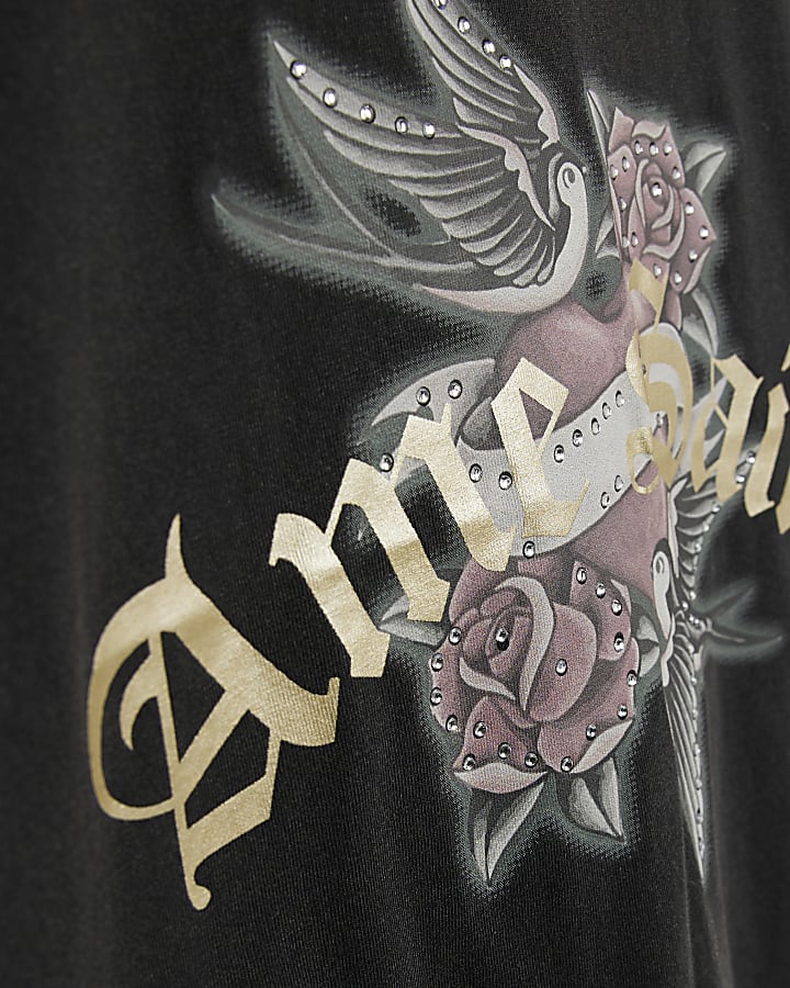 Boys Black Ame Saint T-Shirt