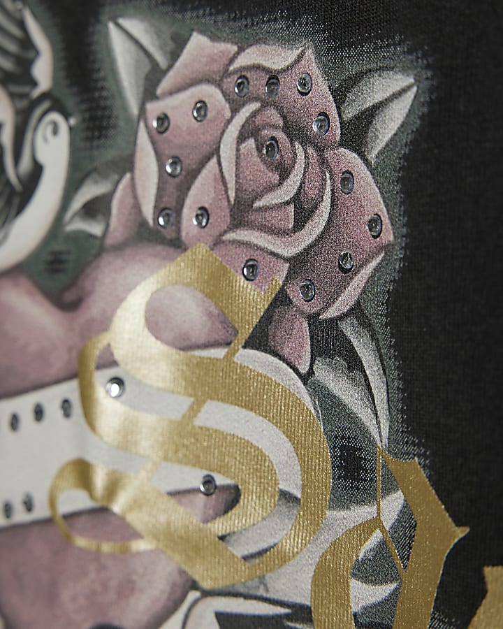 Boys Black Ame Saint T-Shirt