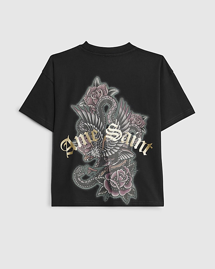 Boys Black Ame Saint T-Shirt