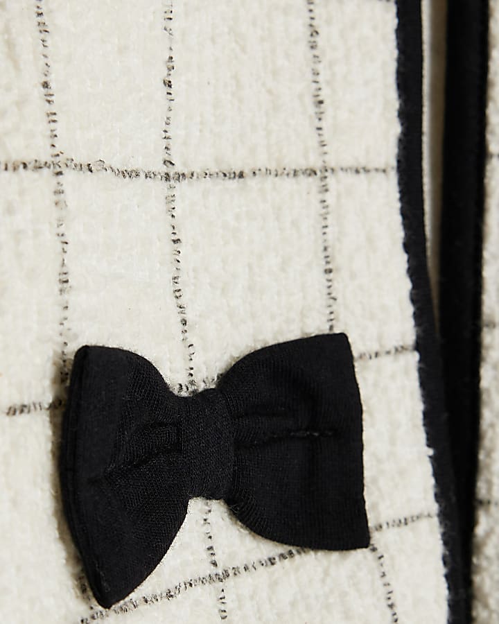 Baby Girls Cream Boucle 3 Piece Jacket Set