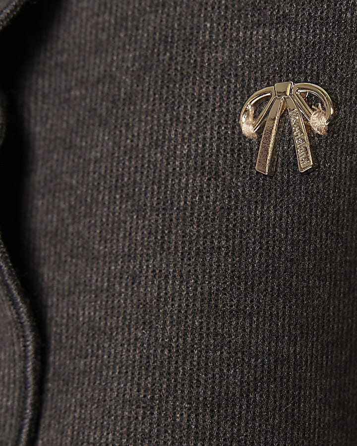 Girls Black Cosy Wide Leg Trousers Set