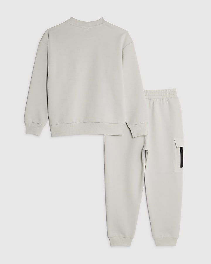 Boys Grey Sweatshirt Set