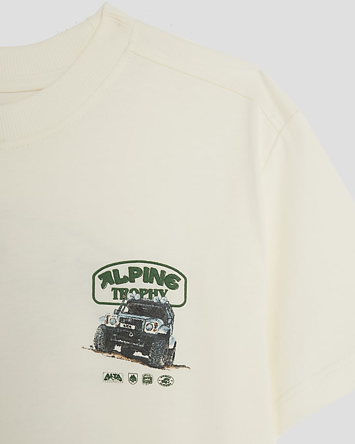 Boys Cream Alphine Truck T-Shirt