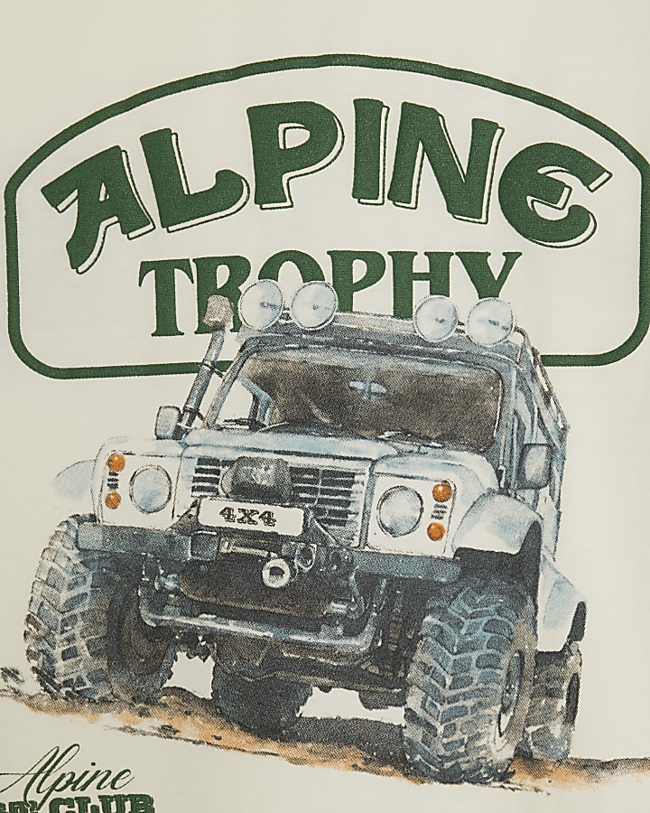 Boys Cream Alphine Truck T-Shirt