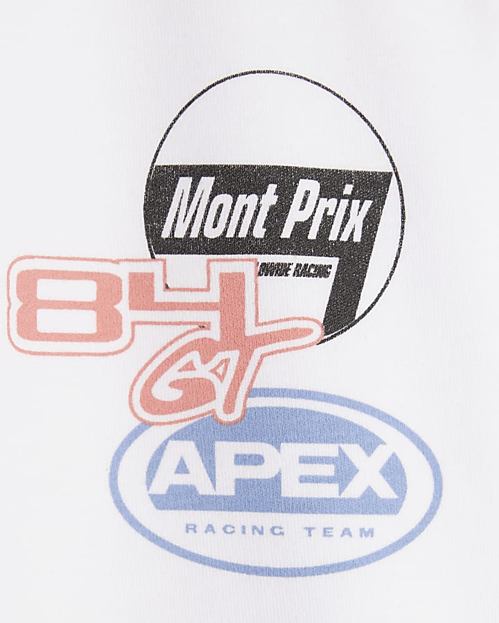 Boys White Bike Graphic T-Shirt