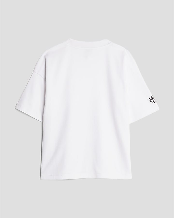 Boys White Bike Graphic T-Shirt