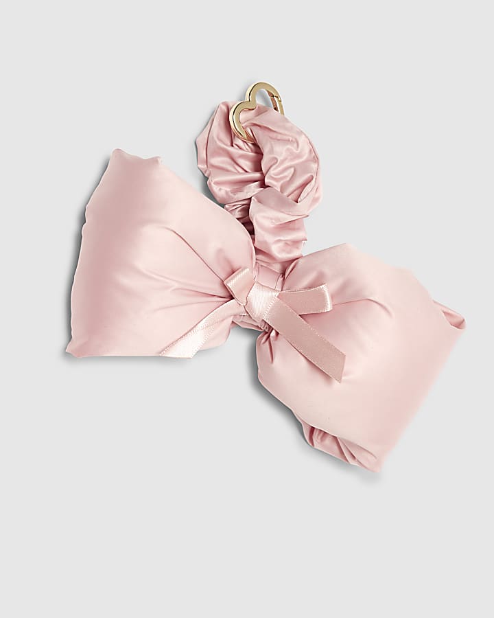 Girls Pink 3D Bow Padded Jacket