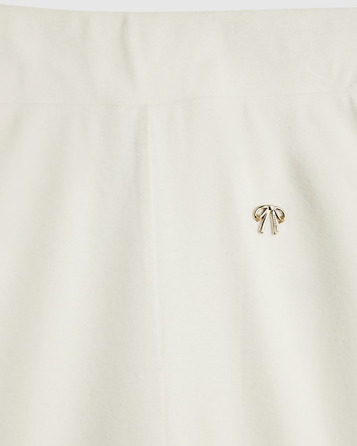 Girls Cream Cosy Flared Trousers