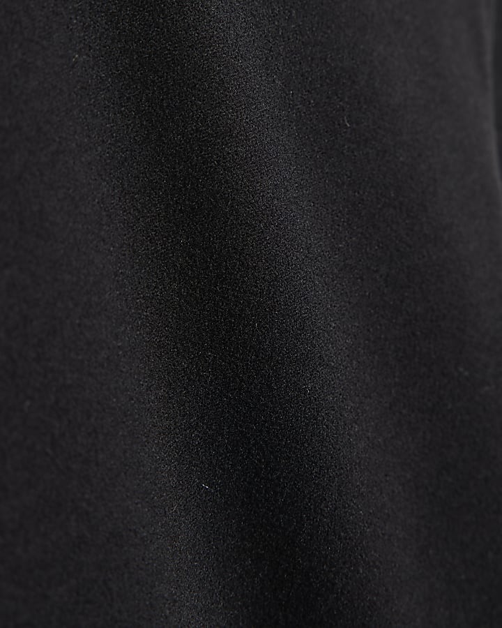 Girls Black Bow Cosy Top