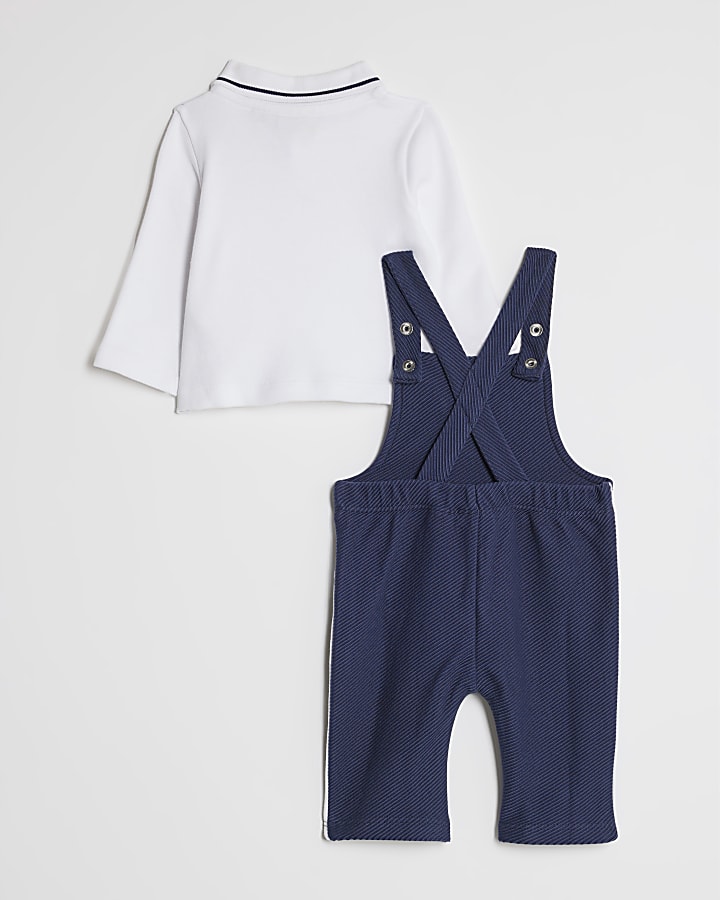 Baby Boys Navy Dungaree Outfit
