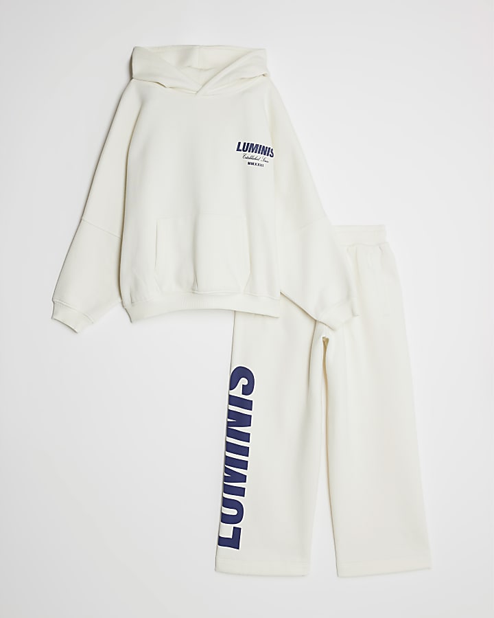 Boys Ecru Luminis Hoodie Set