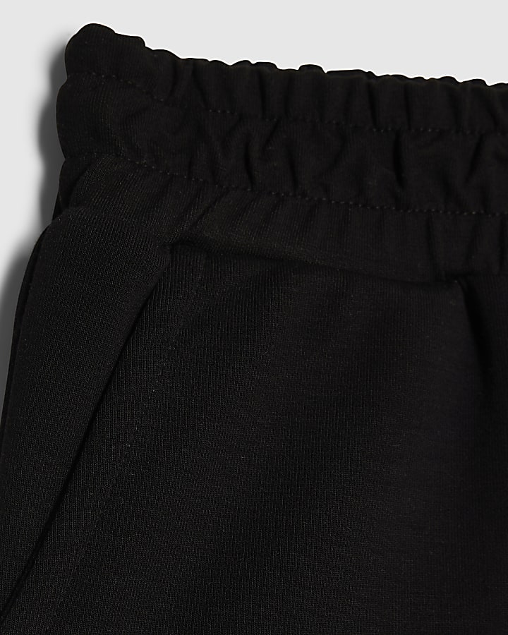 Girls Black Wide Leg Trousers