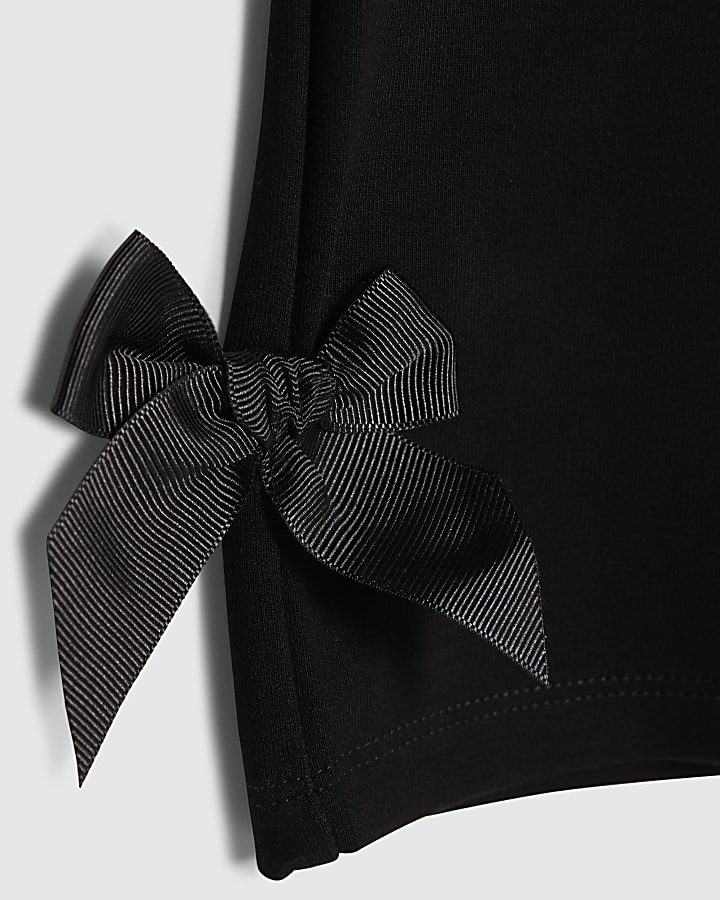 Girls Black Wide Leg Trousers