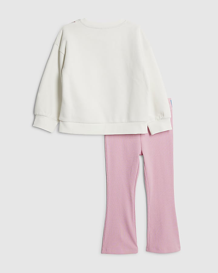 Mini Girls Cream York Bag Sweatshirt Set