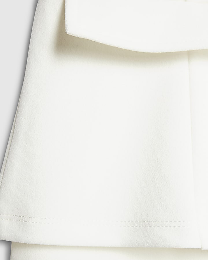 Girls White Waistcoat Jumpsuit