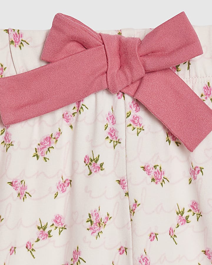 Mini Girls Pink Rosebud Pyjamas Set