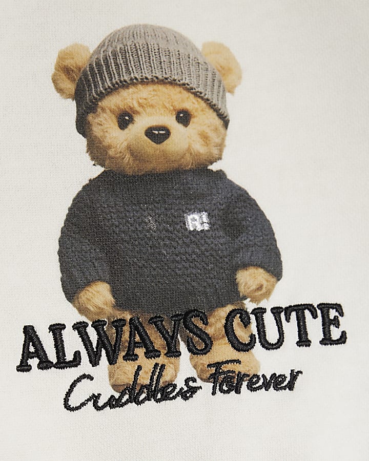 Baby Boys Cream Photographic Bear Set
