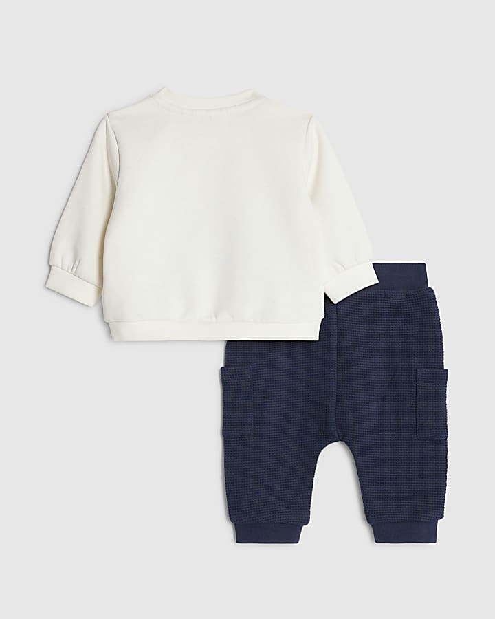 Baby Boys Cream Photographic Bear Set