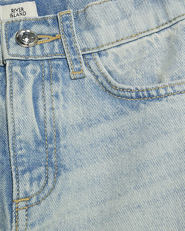 Girls Wide Leg With Keyring Jeans