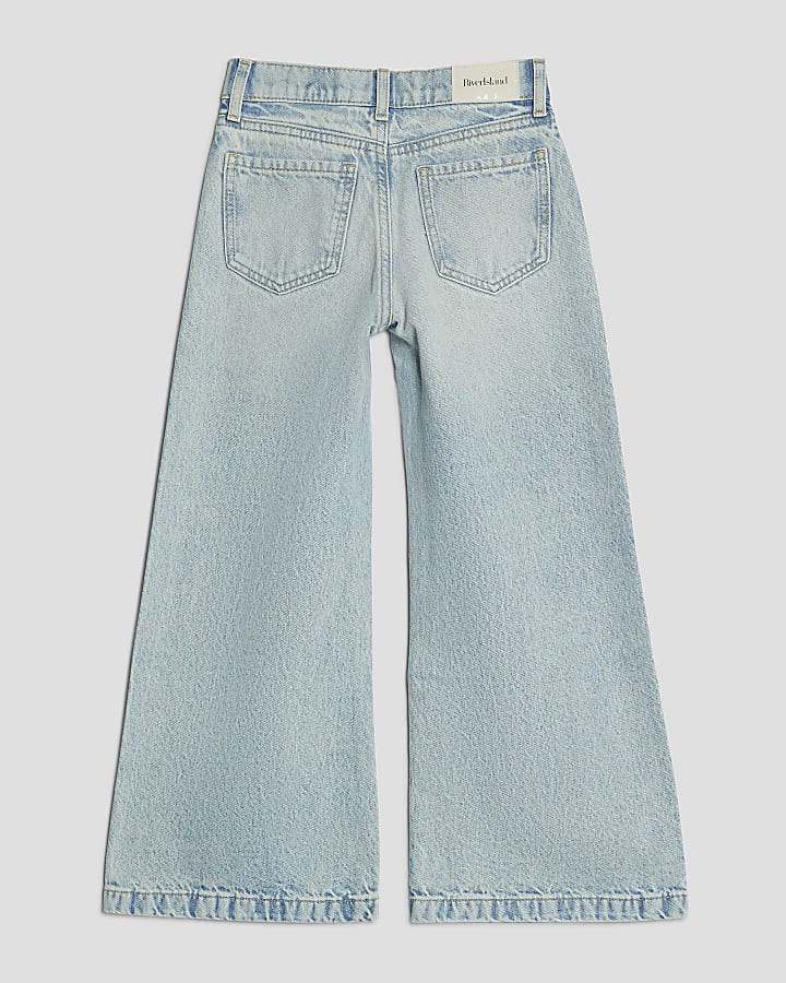 Girls Wide Leg With Keyring Jeans