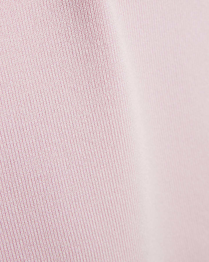 Girls Pink Scallop Trim Skirt Set