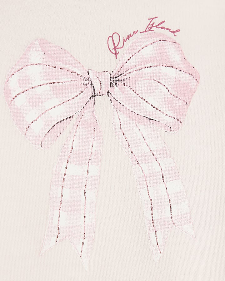 Baby Girls Pink Long Sleeve Bow Bodysuit Set