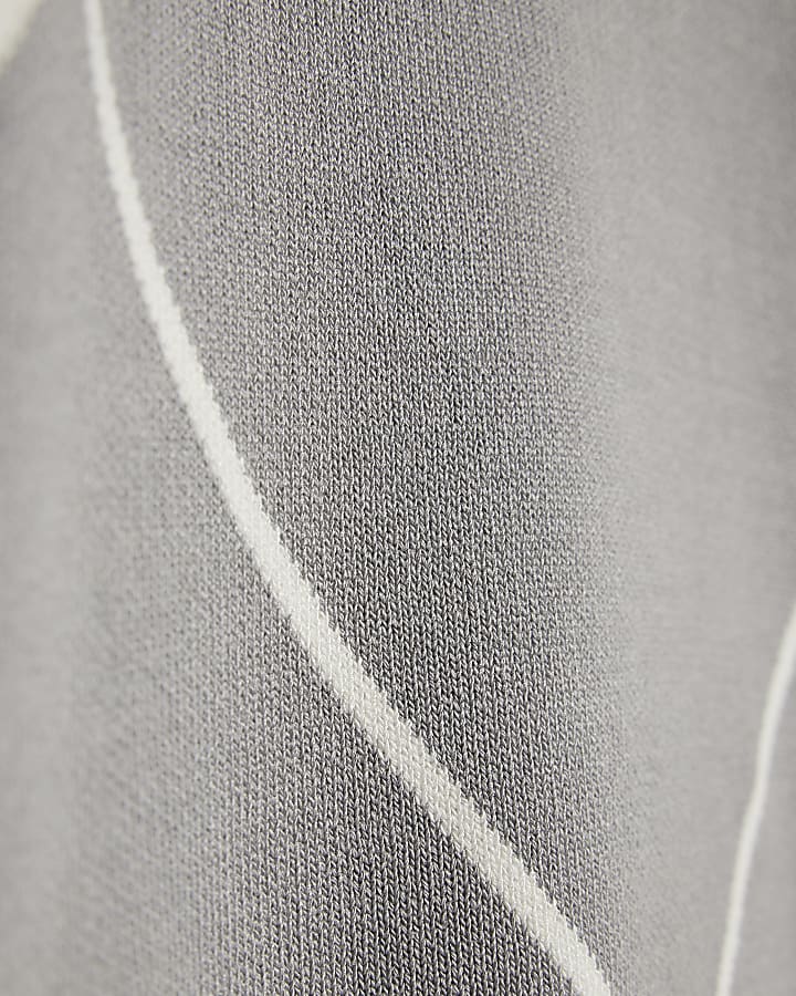 Mini Boys Grey Diamond Polo Shirt