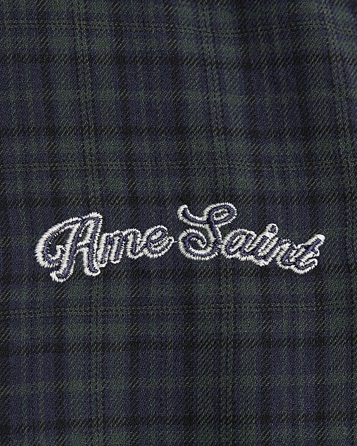 Boys Green Check Shirt