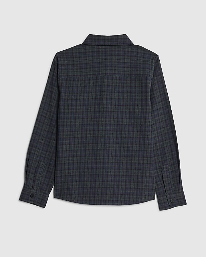 Boys Green Check Shirt
