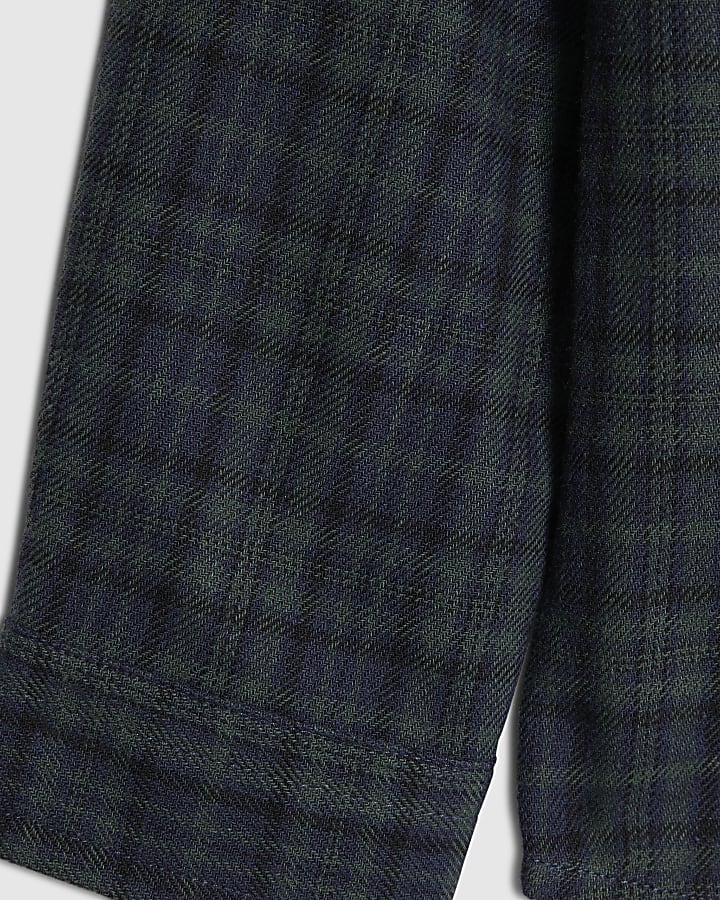 Mini Boys Green Check Shirt