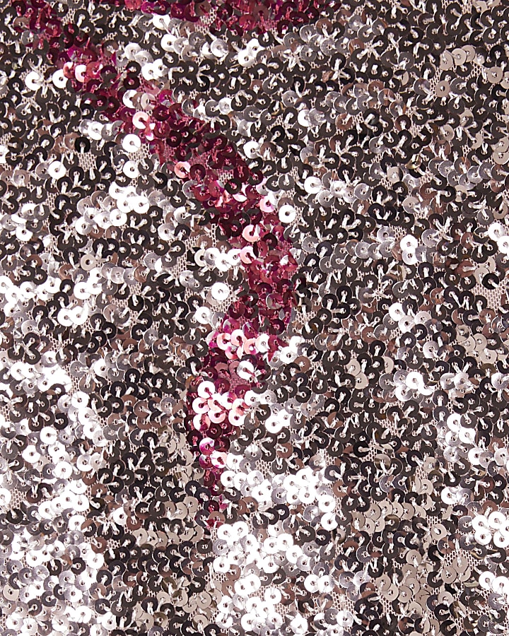Girls Pink Sequin Bow T-Shirt
