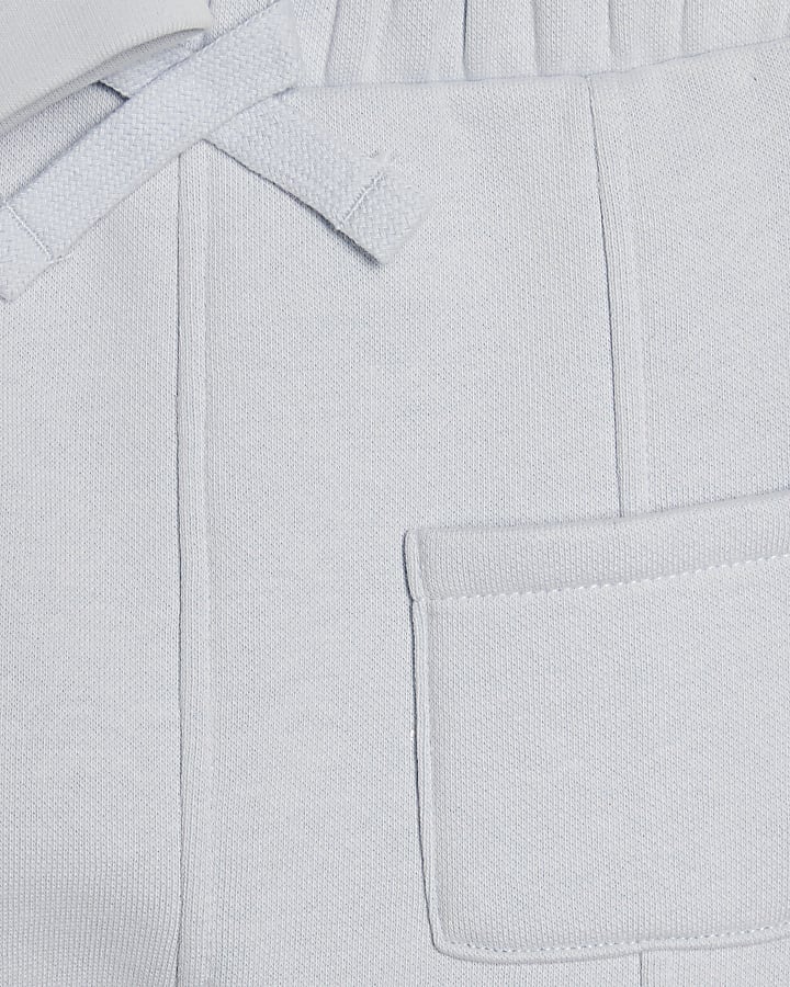 Baby Boys Blue Bear Pocket Sweatshirt Set