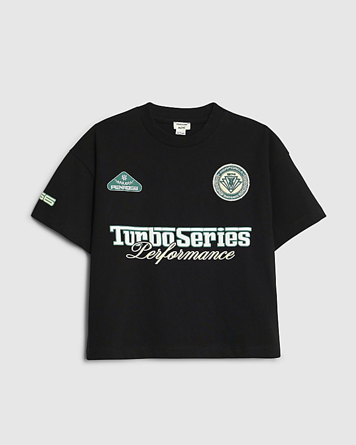Mini Boys Black Turbo Series T-Shirt
