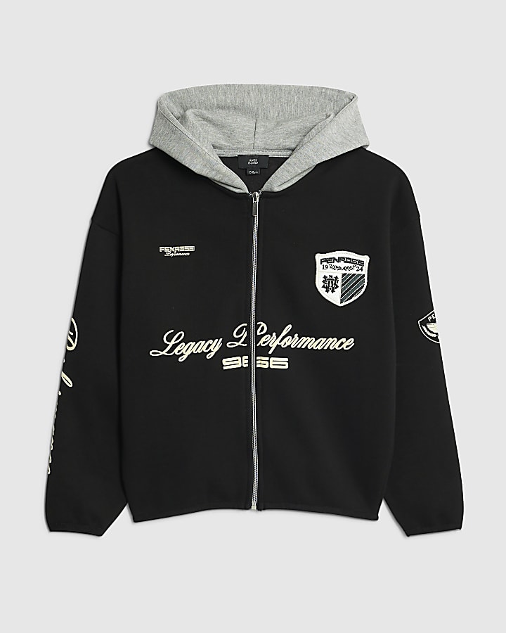 Boys Black Legacy Sports Zip Through Hoodie