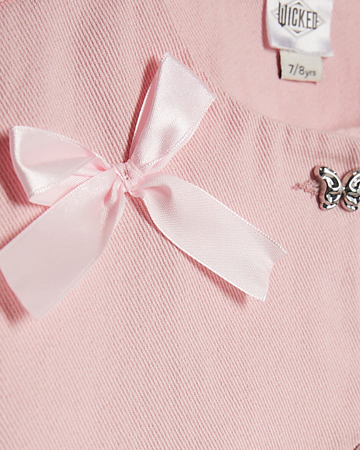 Wicked Girls Pink Glinda feather trim set