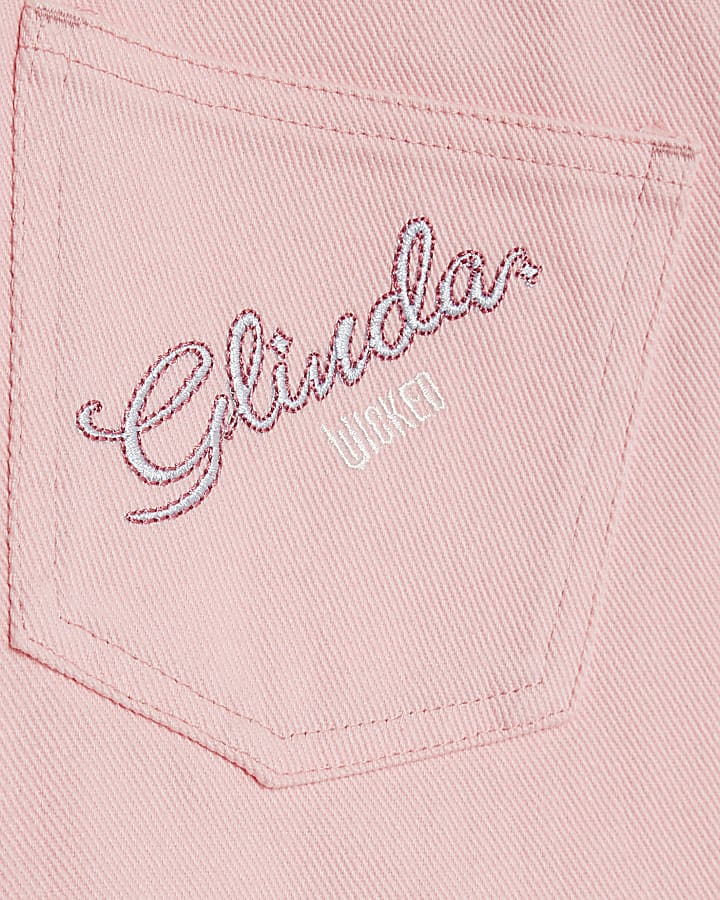 Wicked Girls Pink Glinda feather trim set