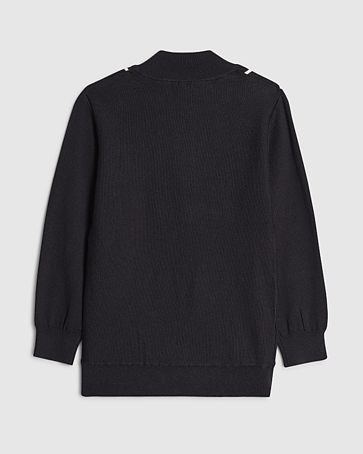 Boys Navy Stripe Funnel Top