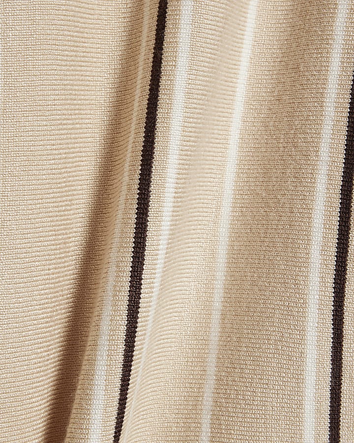 Boys Beige Funnel Neck Top