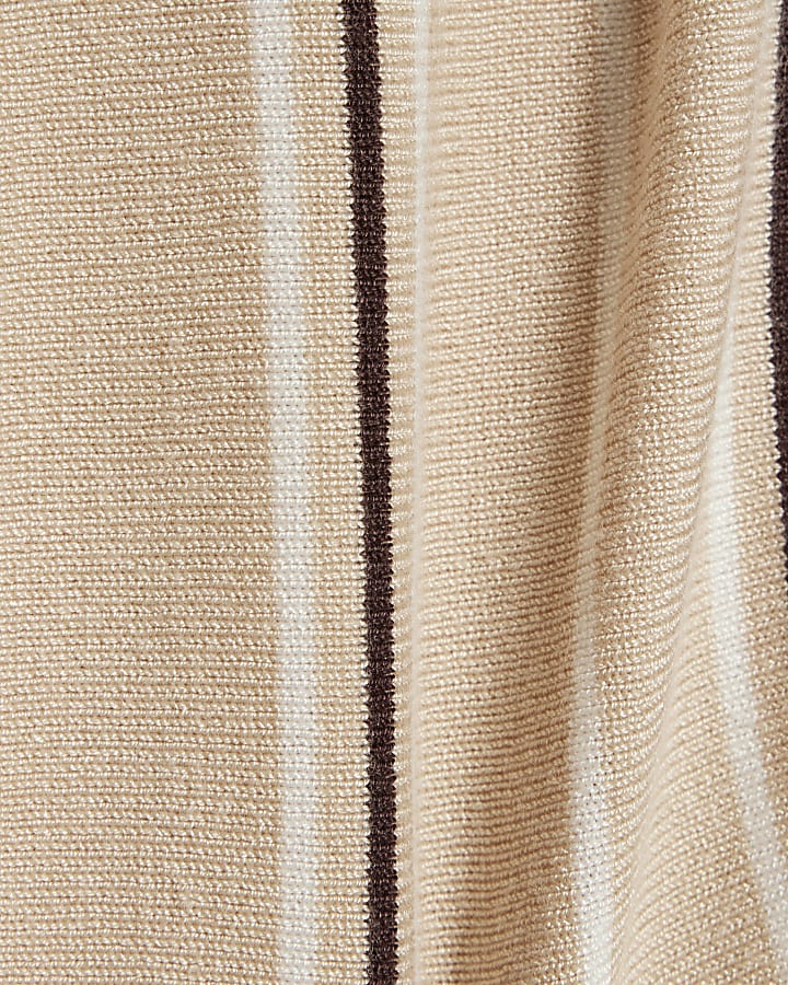 Mini Boys Beige Funnel Neck Top