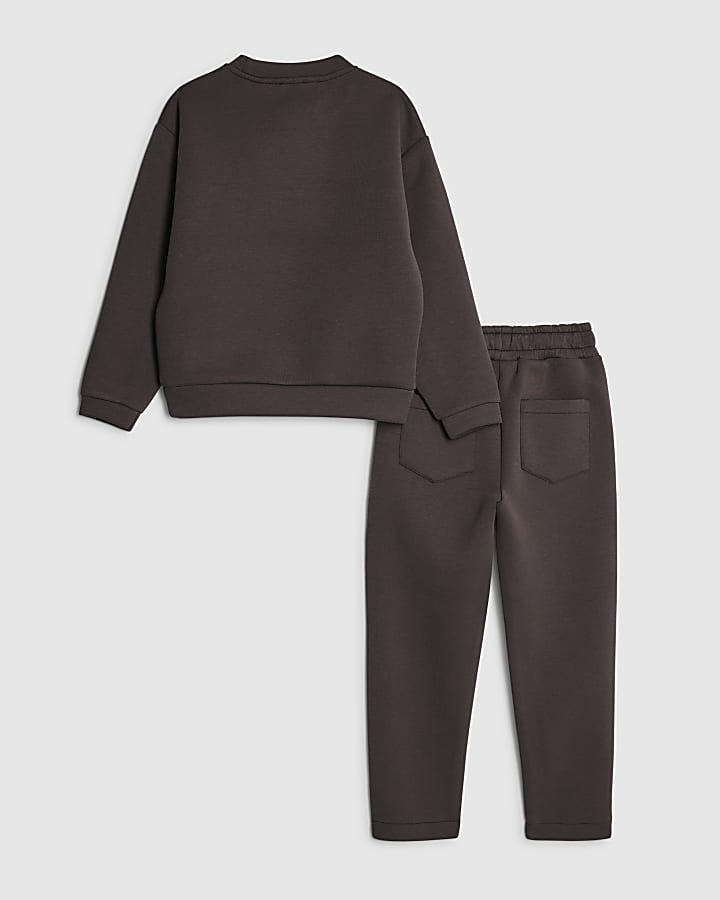 Boys Brown Sweatshirt And Joggers Set