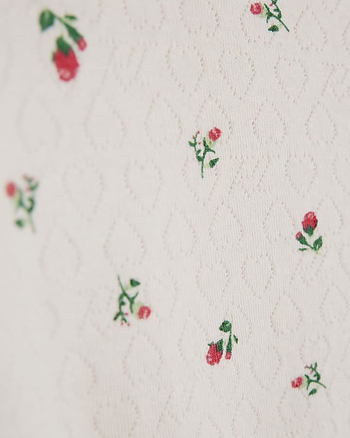 Baby Girls Pink Floral Bodysuit Set