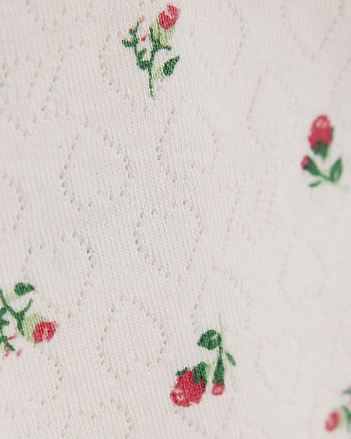 Baby Girls Pink Floral Bodysuit Set