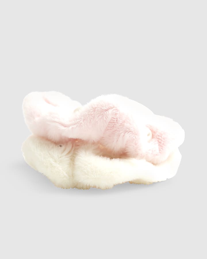 Fluffy Pearl Scrunchie Pack Of 2