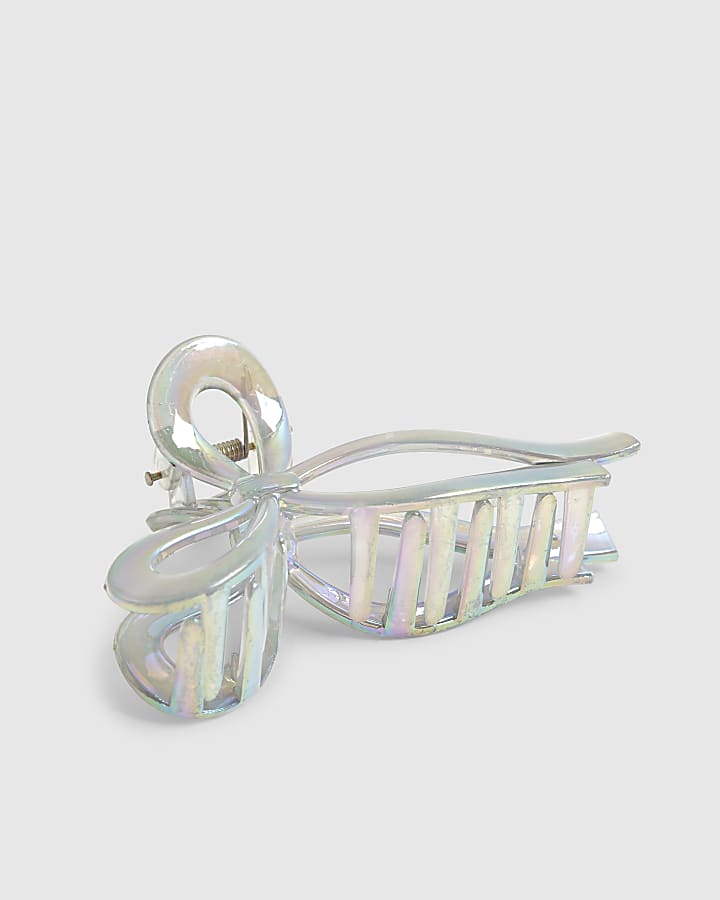 Girls Blue Bow Claw Hair Clip