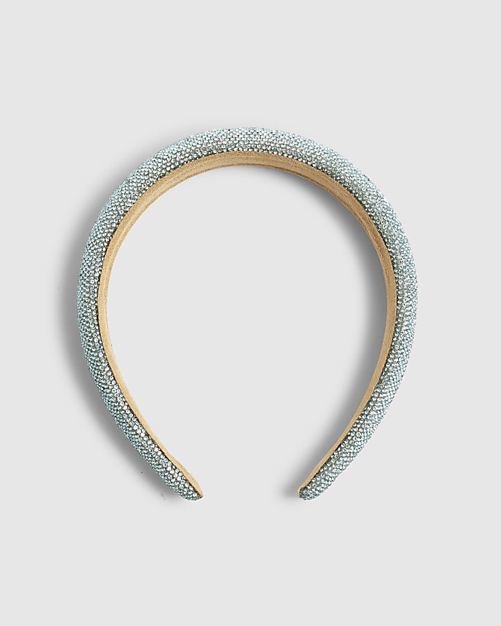 Girls Blue Crystal Headband