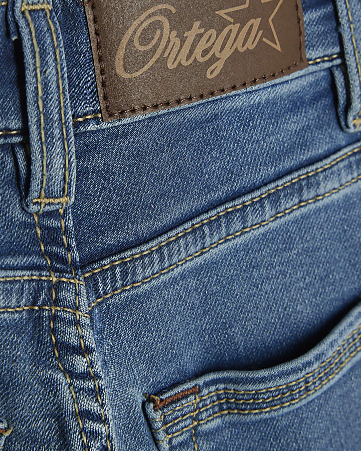Mini Boys Blue Washed Straight Jeans