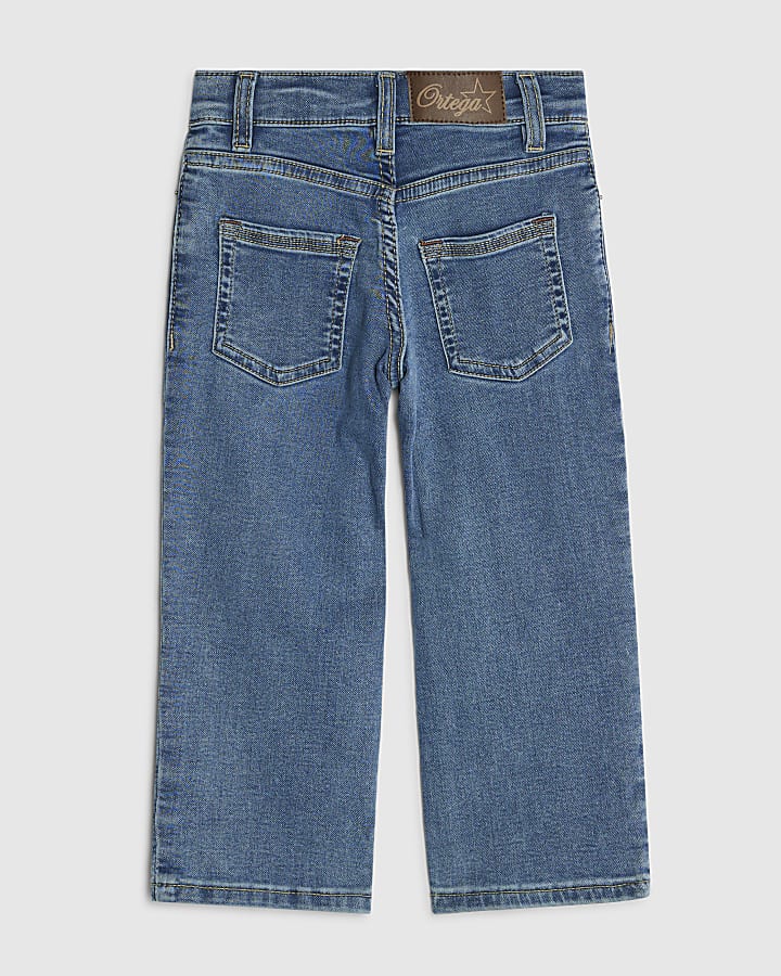 Mini Boys Blue Washed Straight Jeans