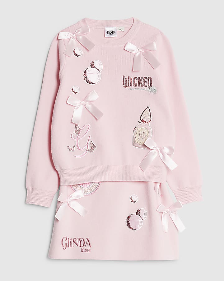 Wicked Girls Pink Glinda Icons Knitted Set